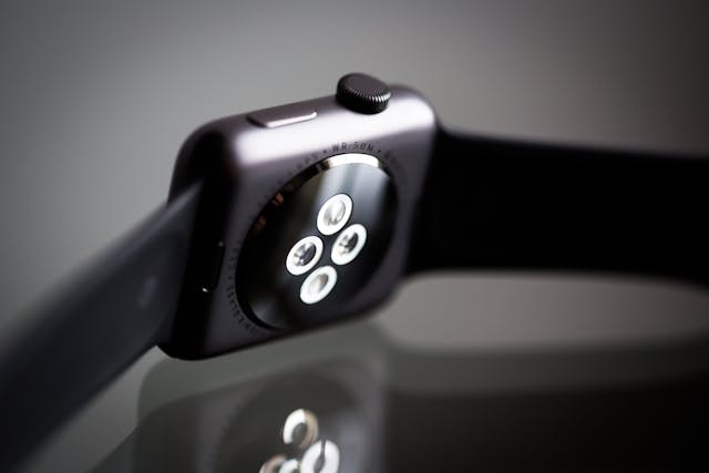 the back of a smart watch
